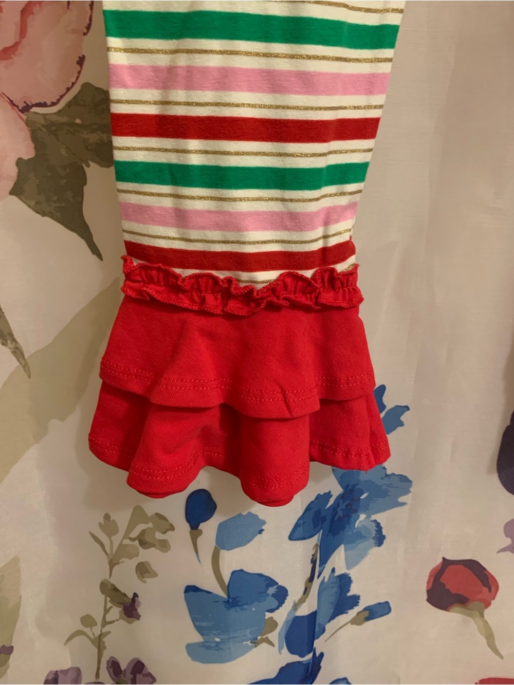 Girls Holiday Gingerbread Ruffle Set - Green - Picture 7 of 10